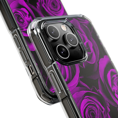 Clear Magnetic Phone Case – Amethyst Roses
