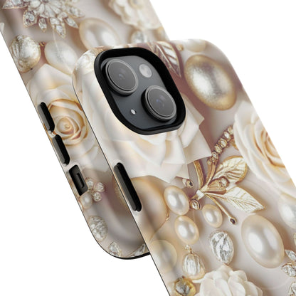 Protective Magnetic Phone Case – Ivory Opulence