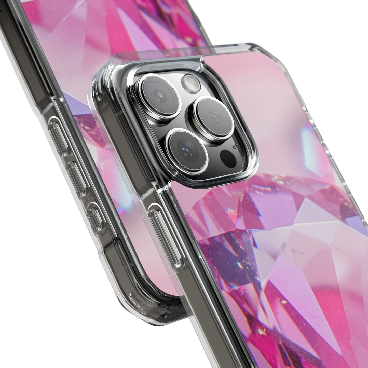 Clear Magnetic Phone Case – Pink Ice