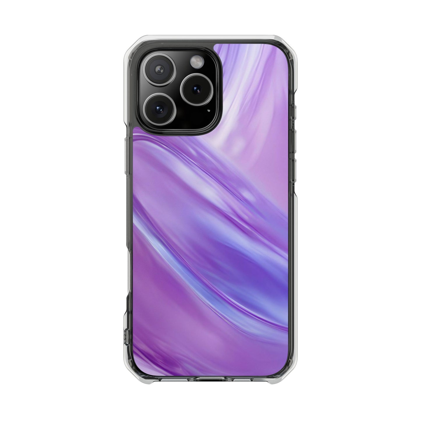Clear Magnetic Phone Case – Lavender Wave