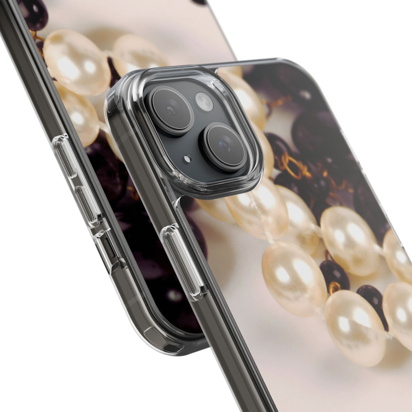 Clear Phone Case – Noir Pearl