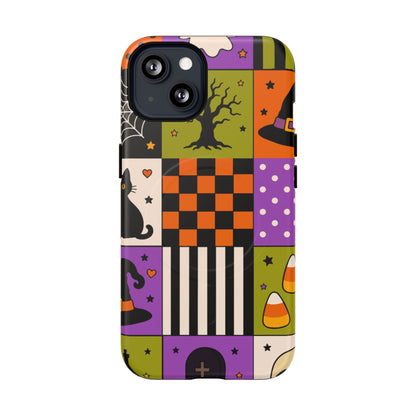 Protective Magnetic Phone Case – Spooky Patchwork