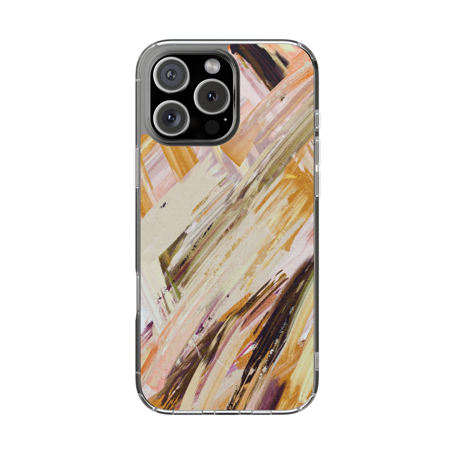Clear Phone Case – Brush & Bronze