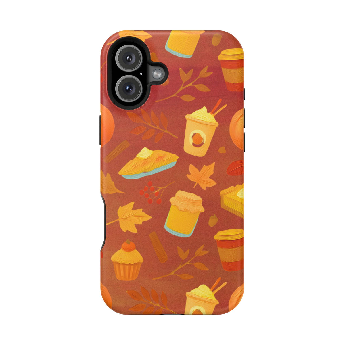 Autumn Treats Magnetic Phone Case — Fall Coffee & Pastry Protective Cover