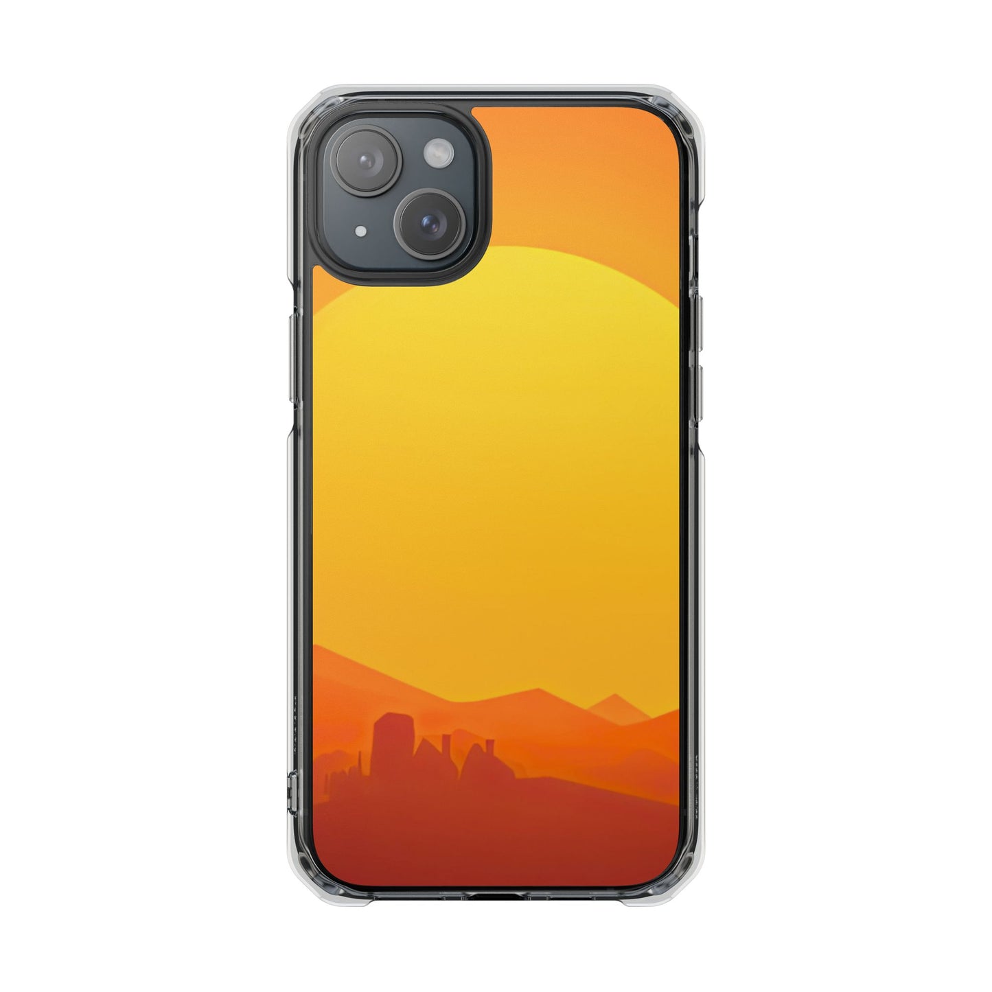Clear Magnetic Phone Case — Desert Sunrise