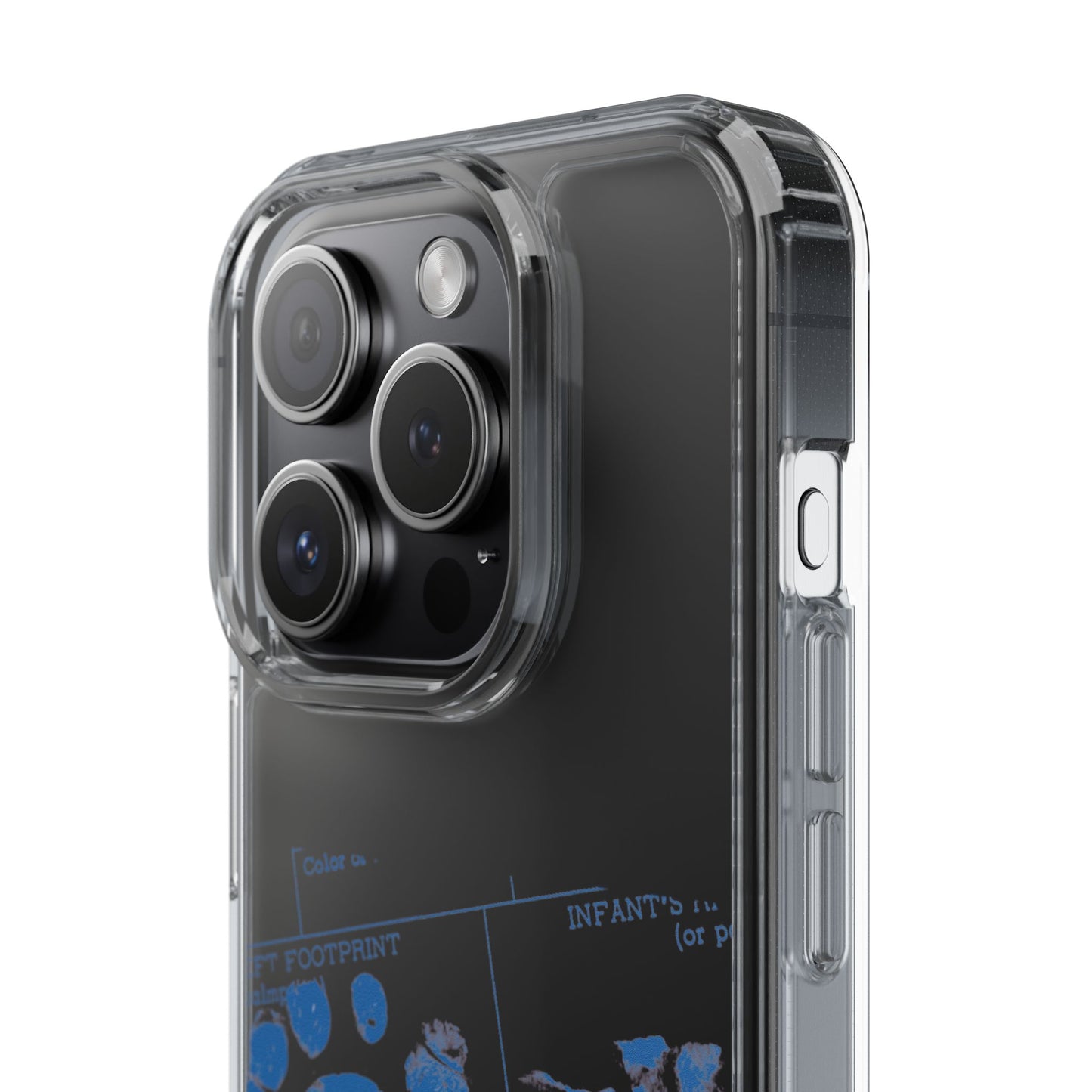 Clear Phone Case – Mom’s Little Blue Footprints