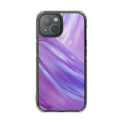 Clear Magnetic Phone Case – Lavender Wave