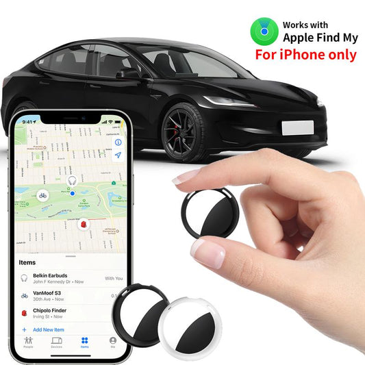 (2 PACK) GPS Tracker for Car | Best Hidden GPS Trackers | No Subscription Fees | Air Tags Apple Mfi Certified | Work with Apple Find My APP (Ios Only) | Key Item Finder Locator | Waterproof Bluetooth Tracker | Anti-Lost Device | Worldwide Tracking