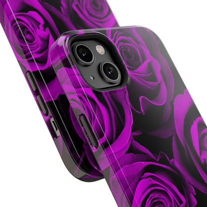 Impact-Resistant Phone Case – Amethyst Roses