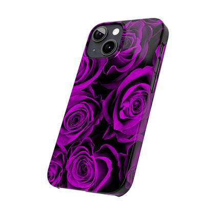 Slim Phone Case – Amethyst Roses