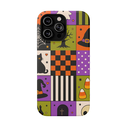 Impact-Resistant Phone Case – Spooky Patchwork