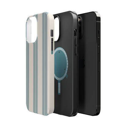 Wireless-Charging Compatible Case – Coastal Stripe