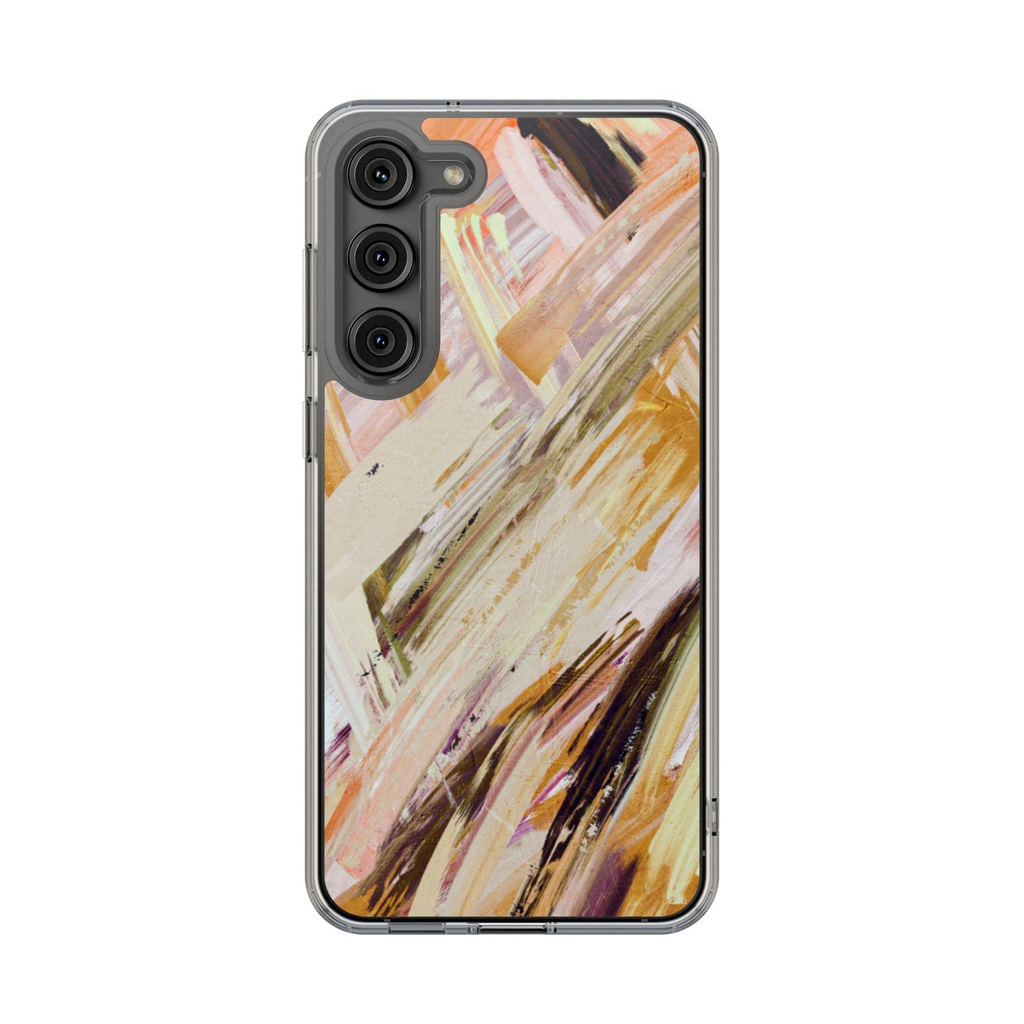 Clear Phone Case – Brush & Bronze