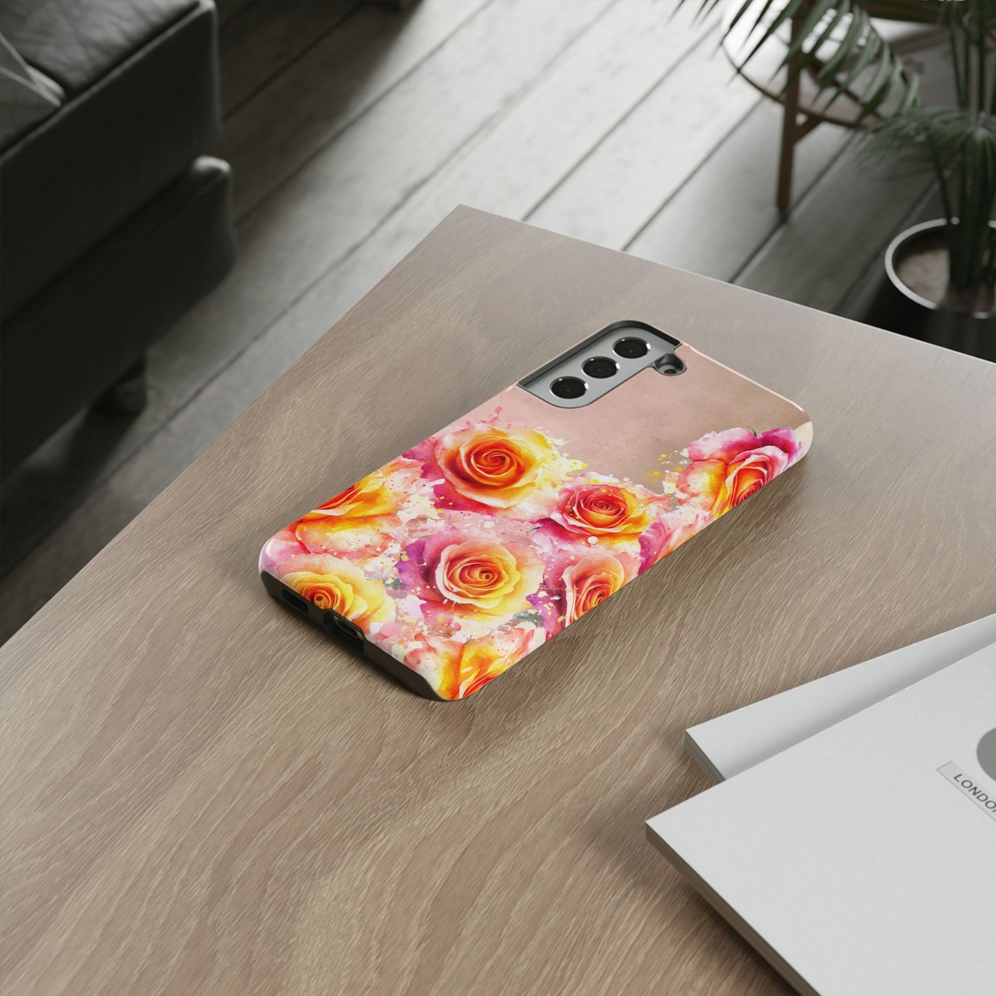 Protective Phone Case – Sunset Roses