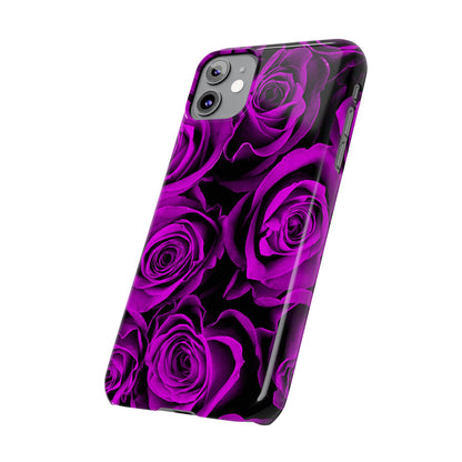 Slim Phone Case – Amethyst Roses