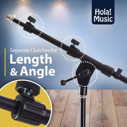 Mic Stand W/Adjustable Height for Home, Studio, Office or Stage Use – Weighted Base