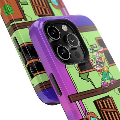 Zombie Arcade Phone Case — Colorful Cartoon Horror Impact-Resistant iPhone Cover