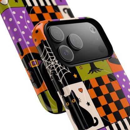 Protective Magnetic Phone Case – Spooky Patchwork
