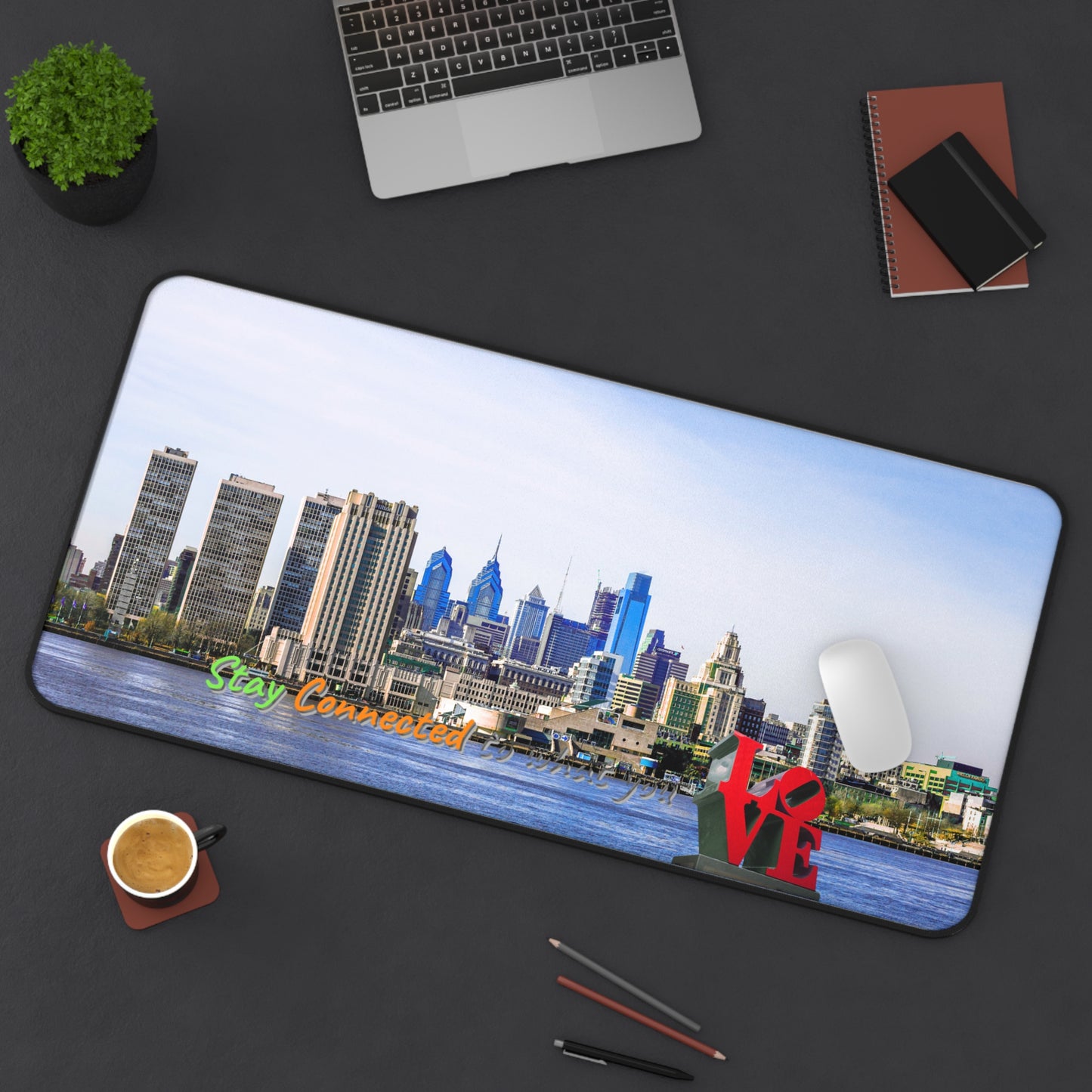 Neoprene Desk Mat – Non-Slip Philly Skyline Workspace Upgrade