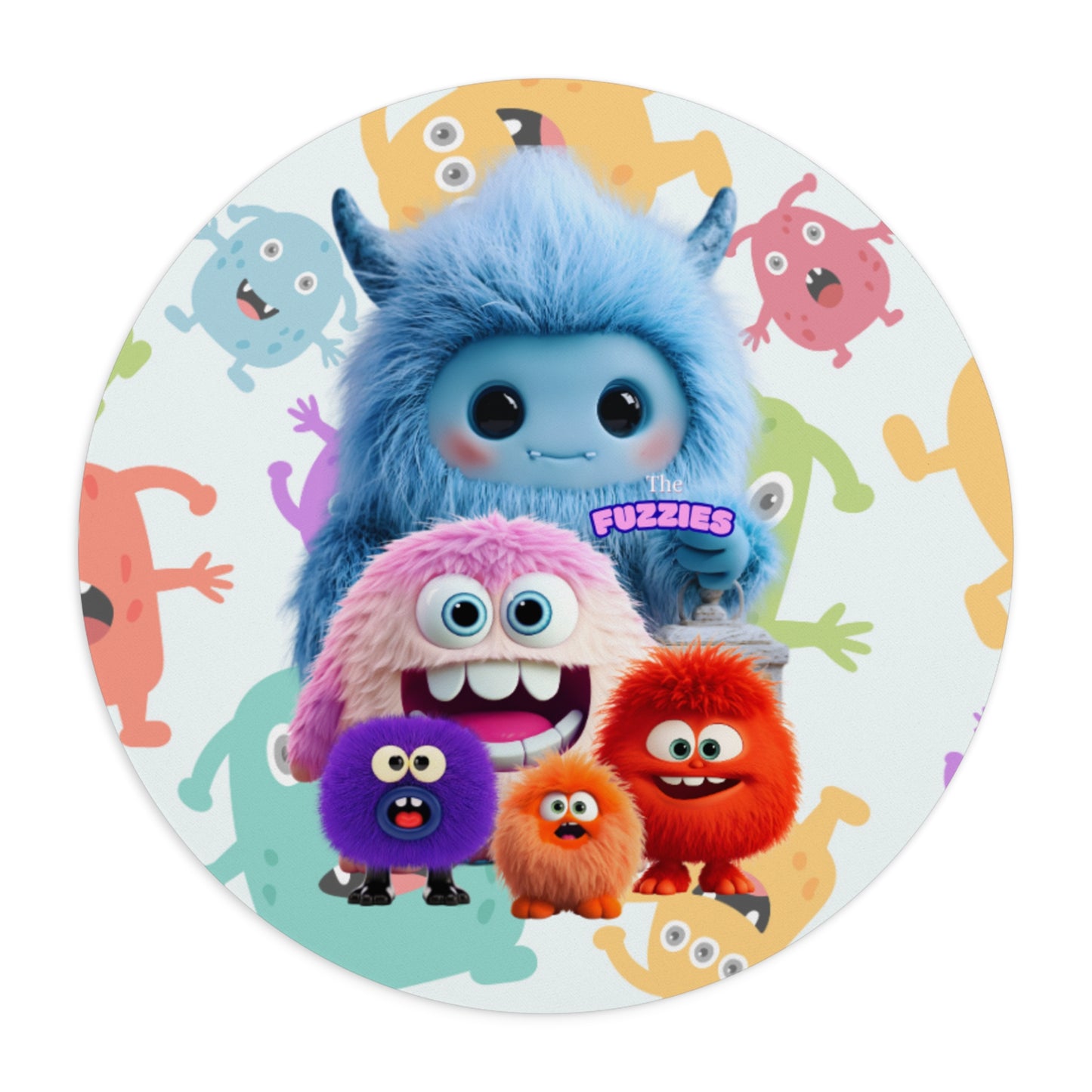 Round Mouse Pad – The Fuzzies