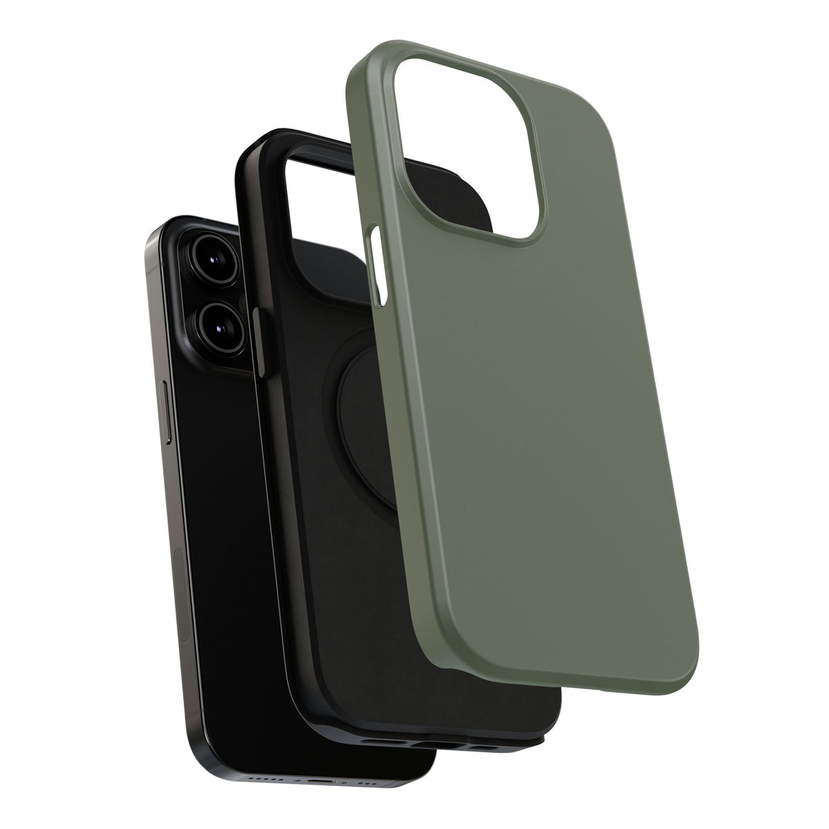 Impact-Resistant Phone Case — Military Green Protective Shockproof Cover
