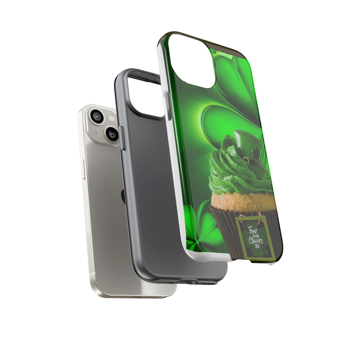 Protective Phone Case – Lucky Clover Cupcake St. Patrick’s Day Design