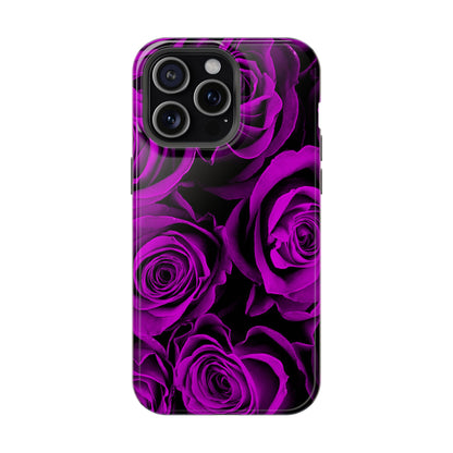 Wireless-Charging Compatible Case – Amethyst Roses