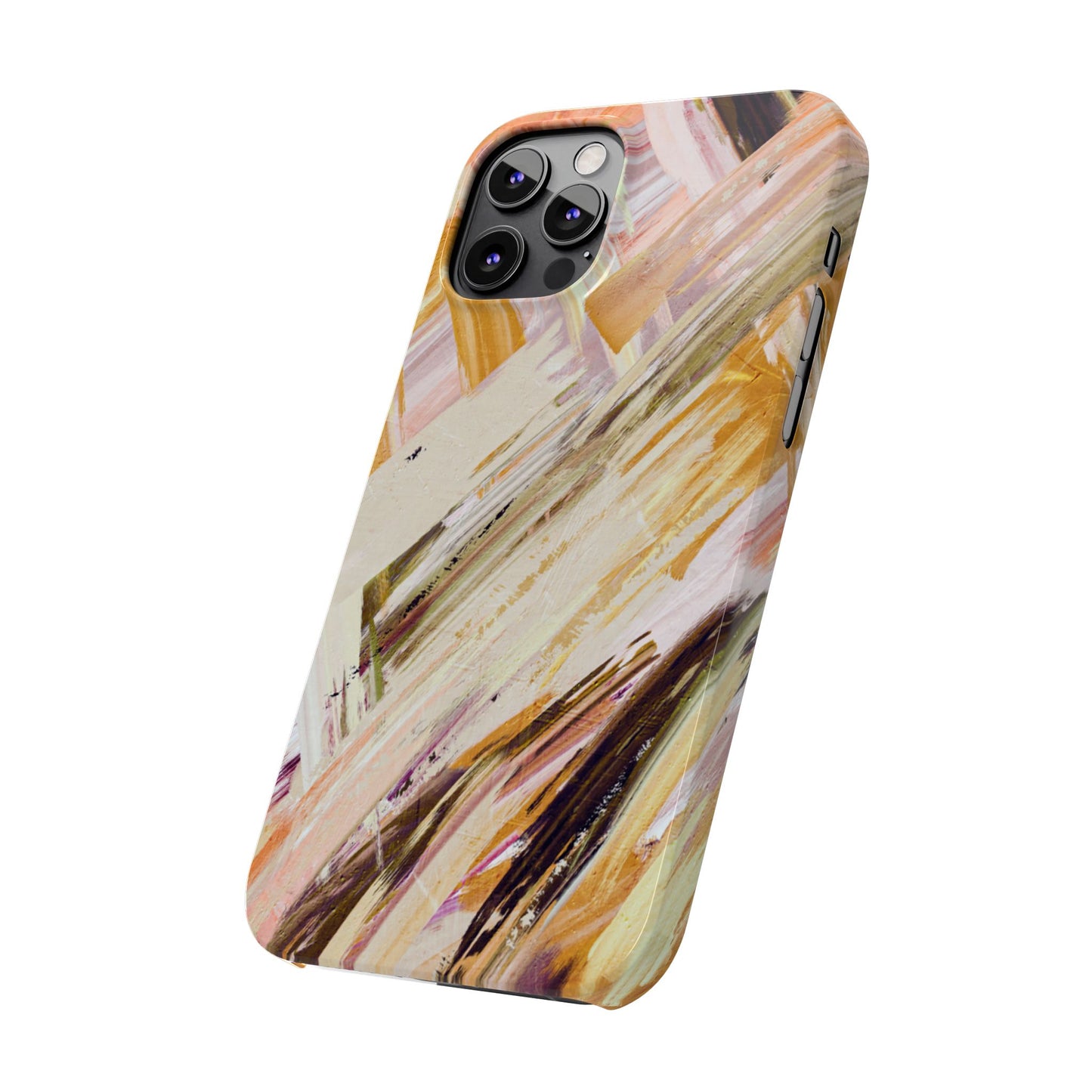 Slim Phone Case – Brush & Bronze