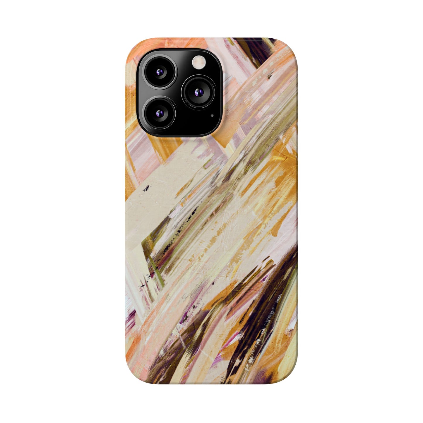 Slim Phone Case – Brush & Bronze