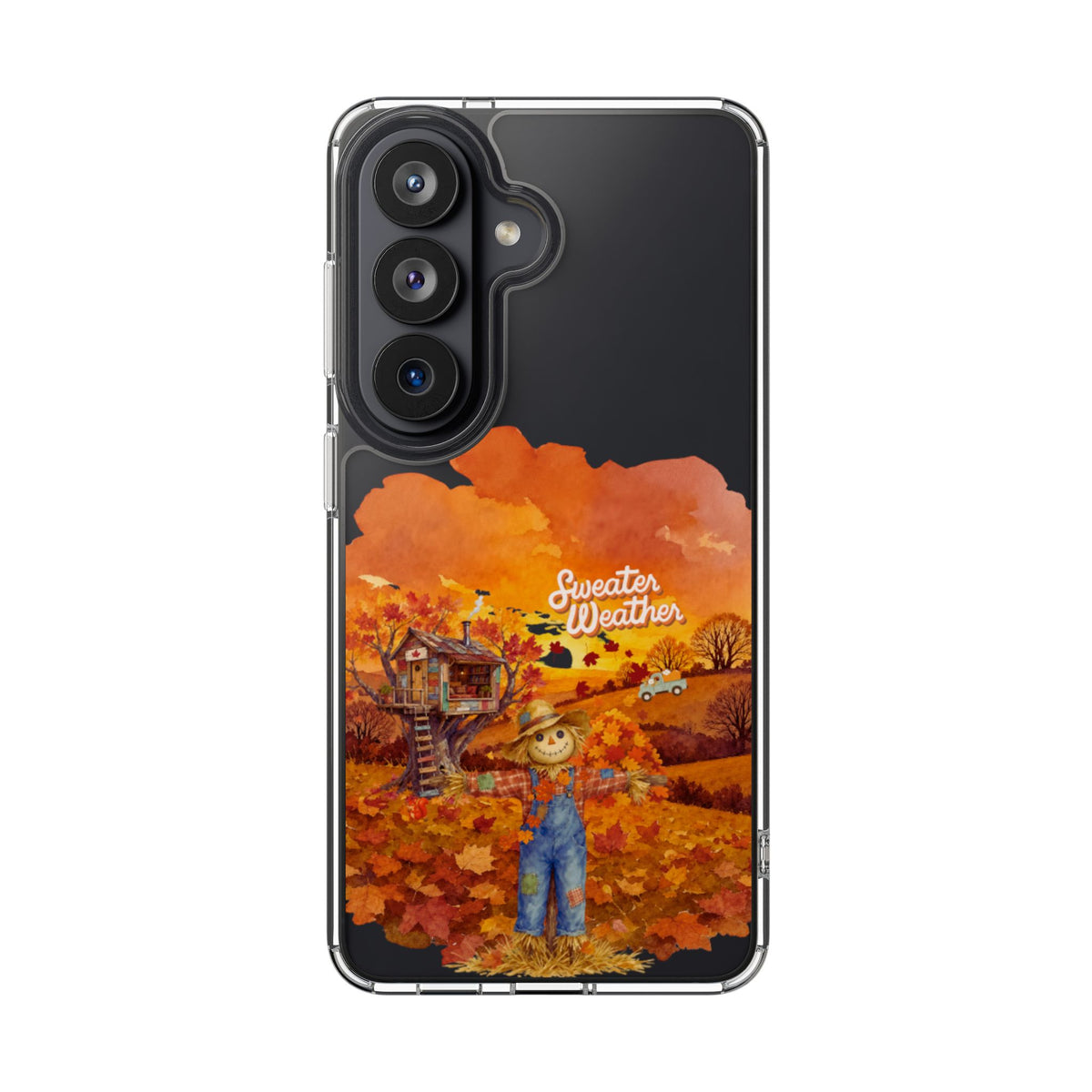 Clear Phone Case – Sweater Weather – Compatible with iPhone 13–17 & Samsung Galaxy S25–S26 Series