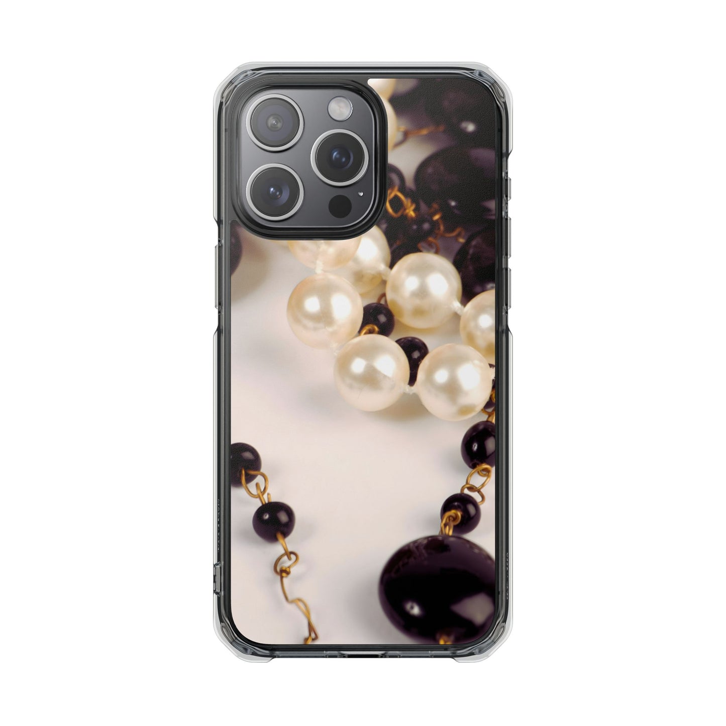 Clear Magnetic Phone Case – Noir Pearl