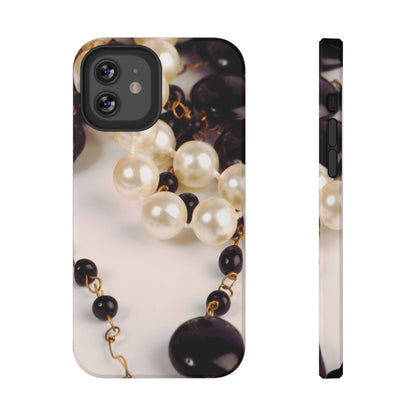 Impact-Resistant Phone Case – Noir Pearl