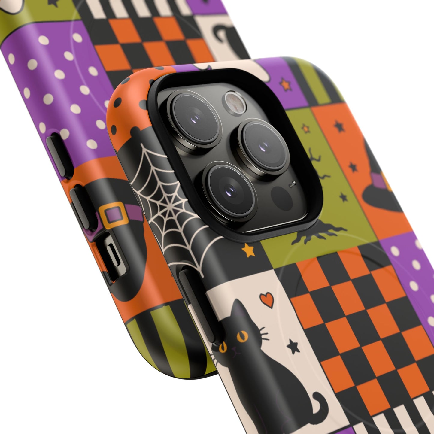 Protective Magnetic Phone Case – Spooky Patchwork