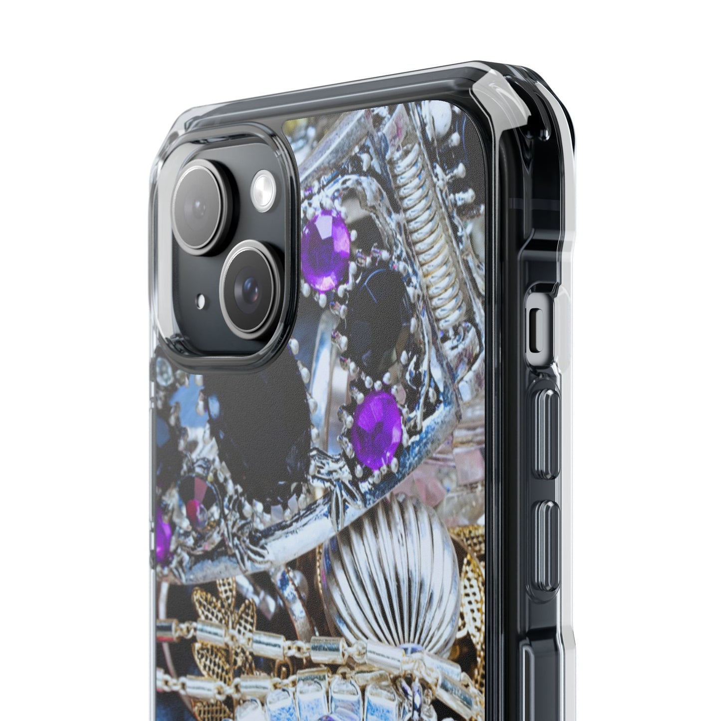 Clear Magnetic Phone Case – Chrome Jewel