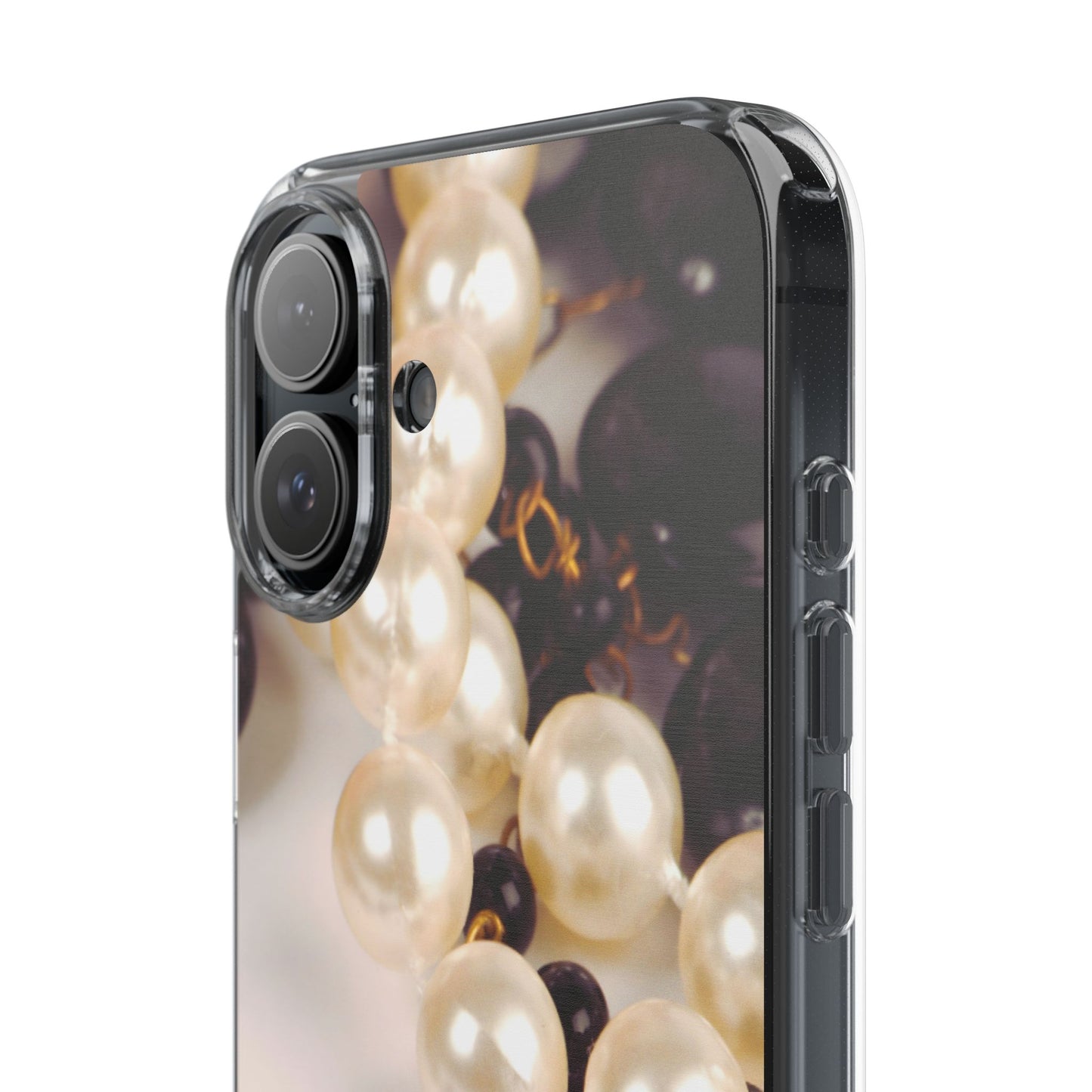Clear Phone Case – Noir Pearl