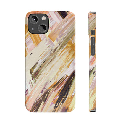 Slim Phone Case – Brush & Bronze