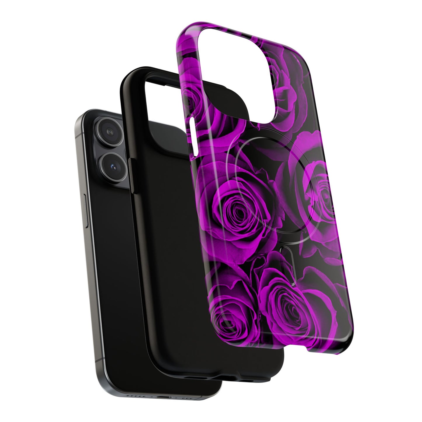 Protective Magnetic Phone Case – Amethyst Roses