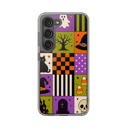 Clear Phone Case – Spooky Patchwork