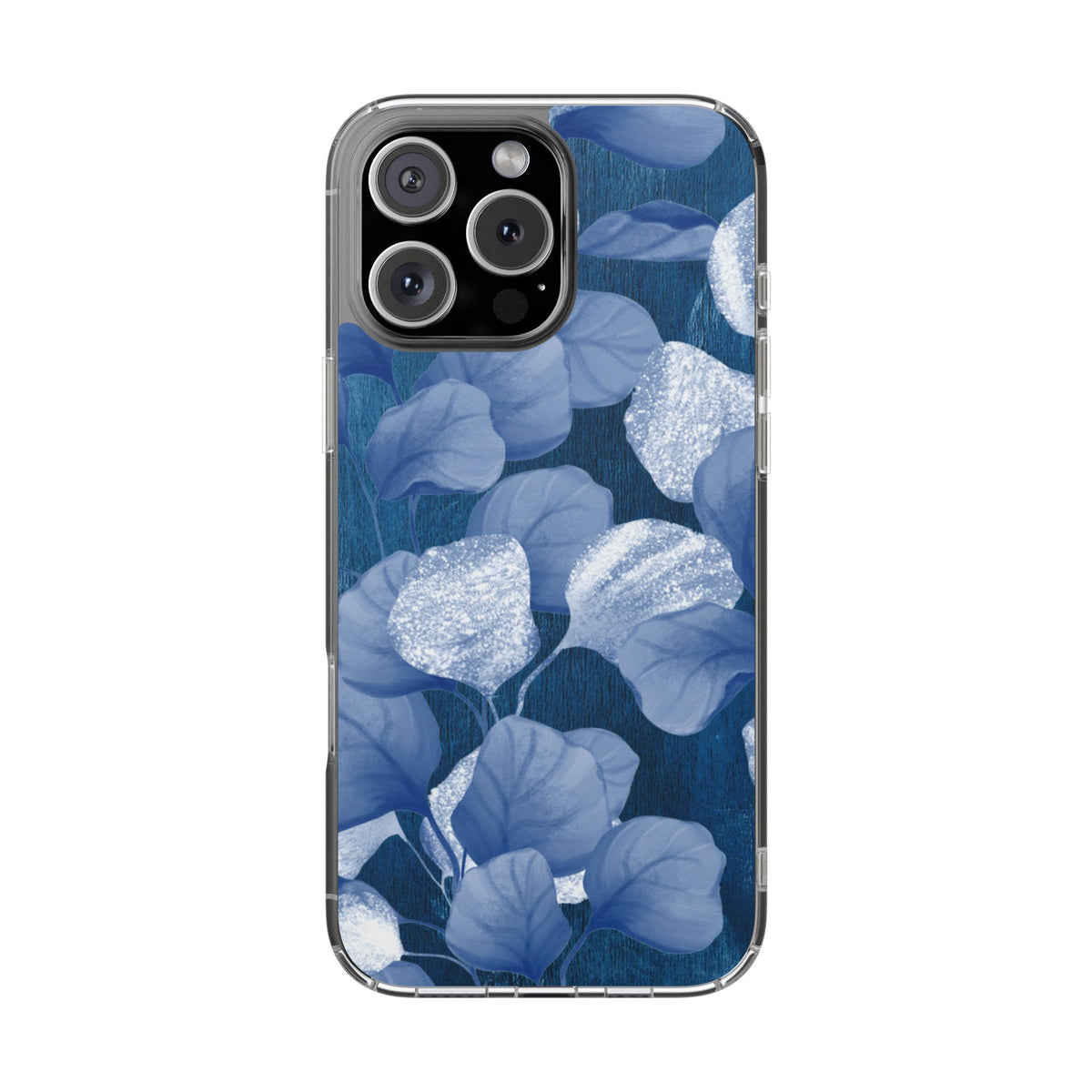 Clear Phone Case – October Blues – Compatible with iPhone 13–17 & Samsung Galaxy S25–S26 Series