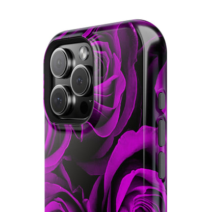 Impact-Resistant Phone Case – Amethyst Roses