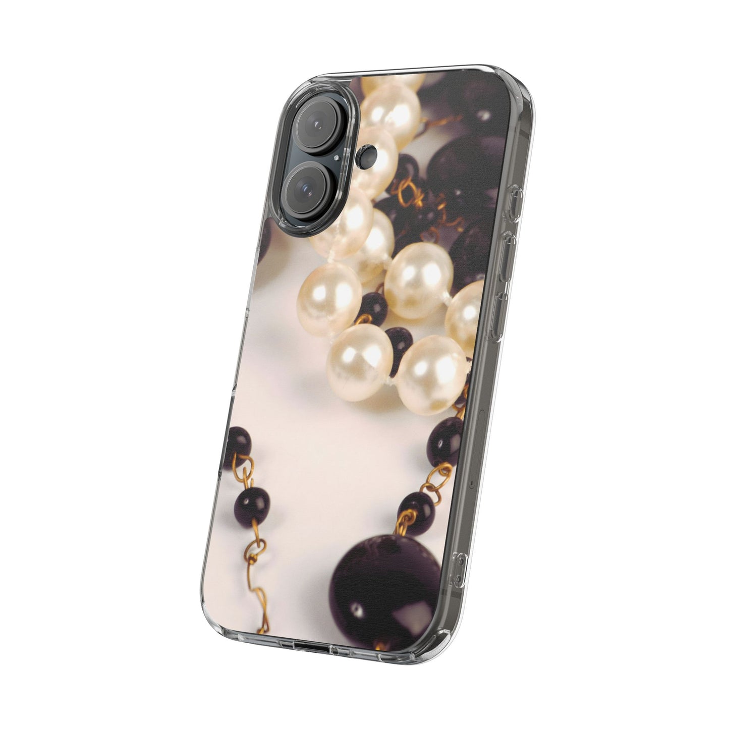 Clear Phone Case – Noir Pearl
