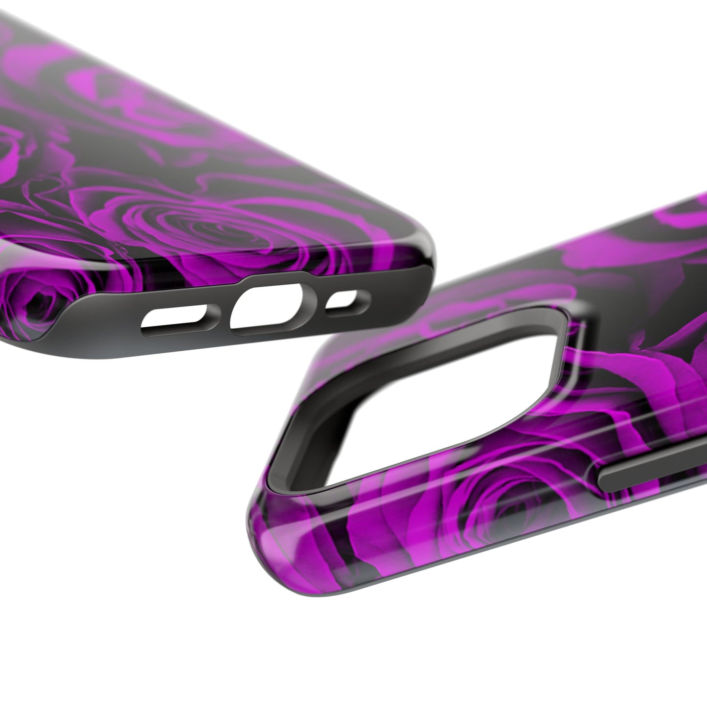 Wireless-Charging Compatible Case – Amethyst Roses