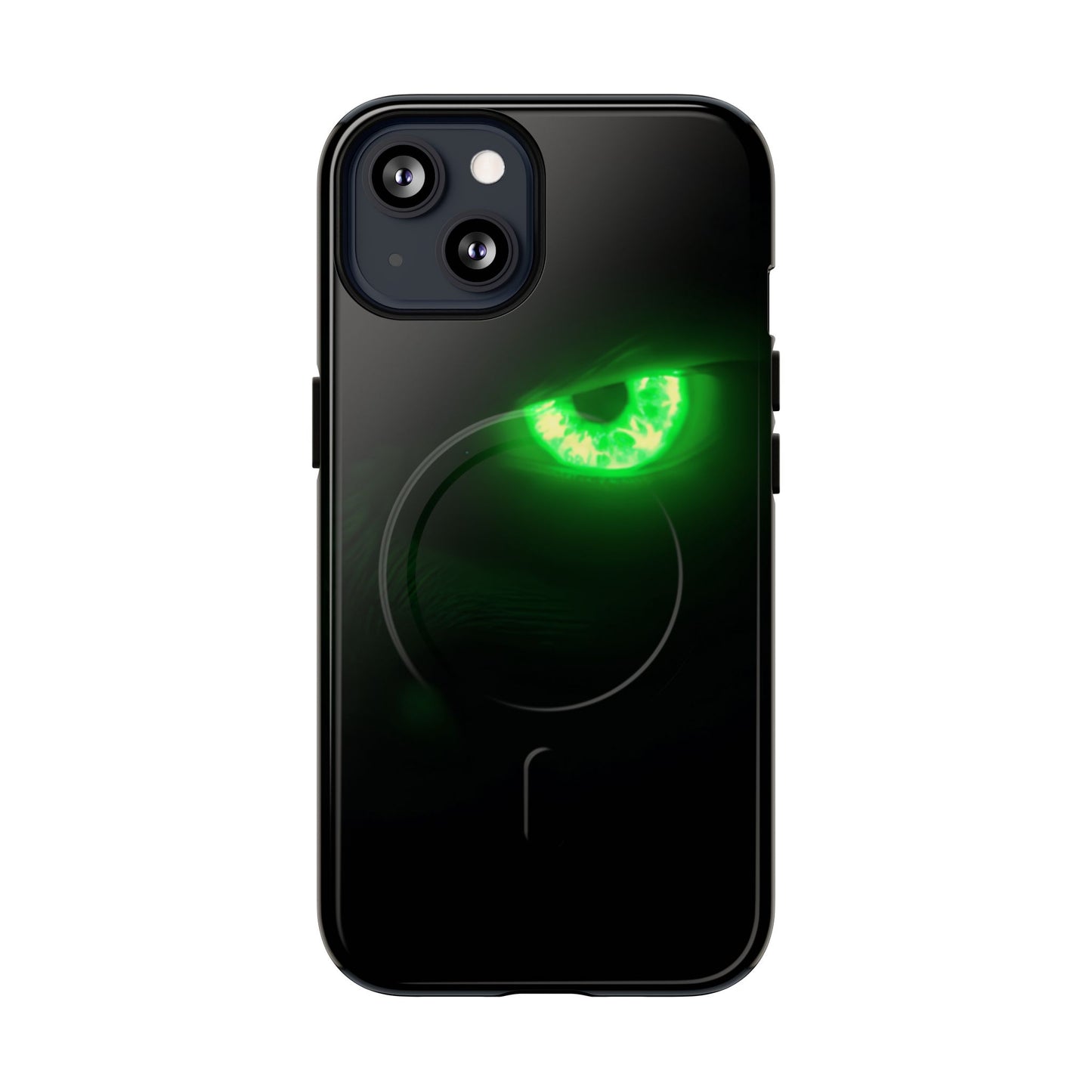 Protective Magnetic Phone Case – Neon Green Monster Eyes