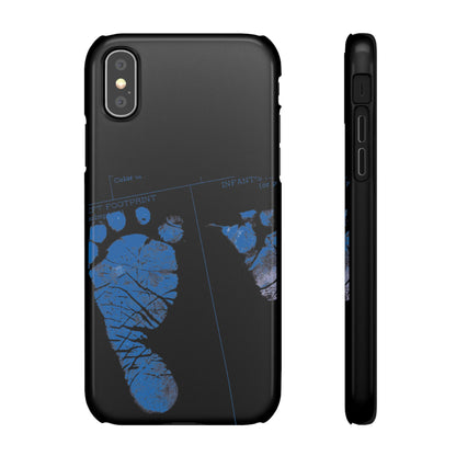Snap Phone Case – Mom’s Little Blue Footprints