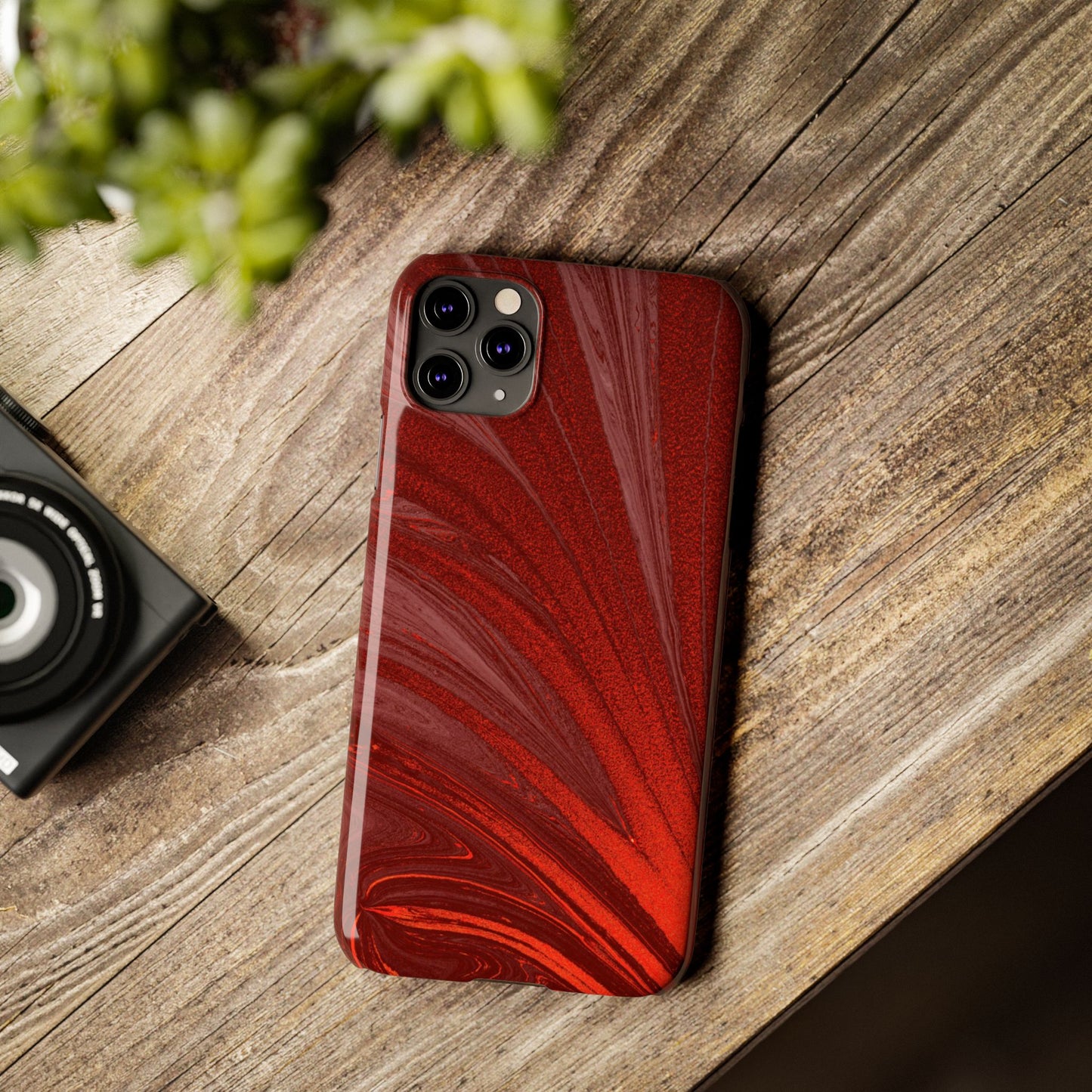 Slim Phone Case — Crimson Current