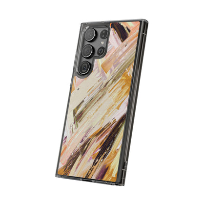 Clear Phone Case – Brush & Bronze