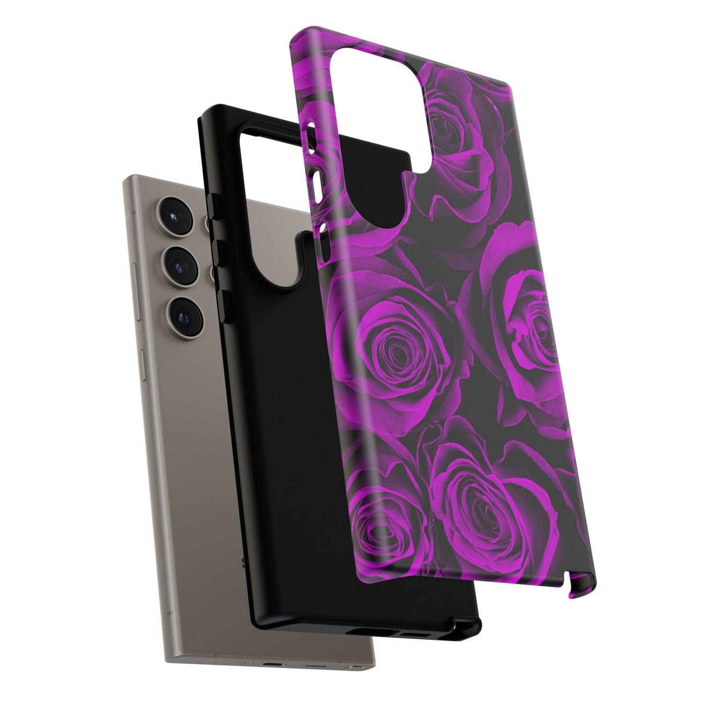 Protective Phone Case – Amethyst Roses
