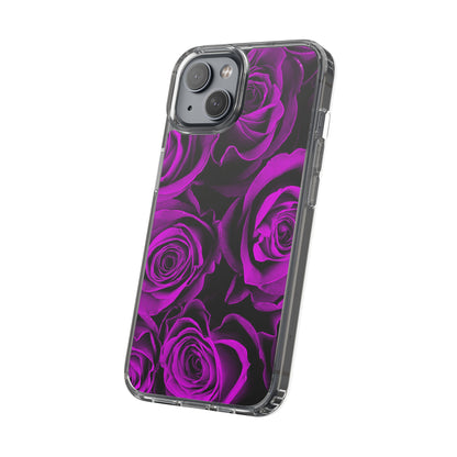 Clear Phone Case – Amethyst Roses