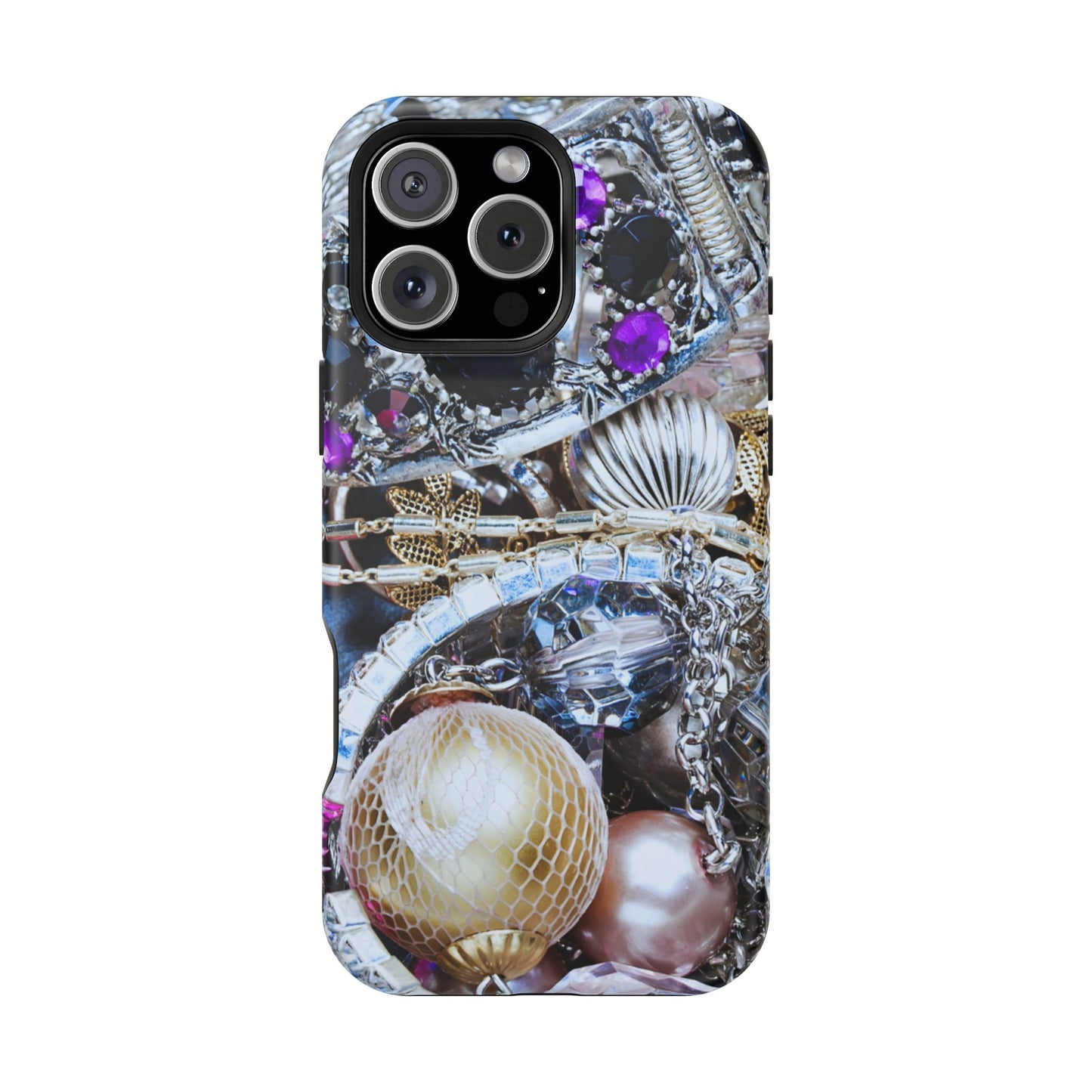 Impact-Resistant Phone Case – Chrome Jewel