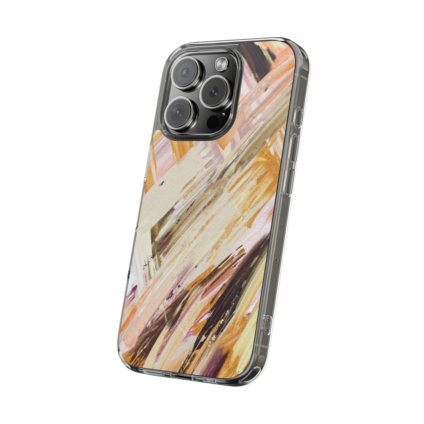 Clear Phone Case – Brush & Bronze